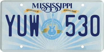MS license plate YUW530