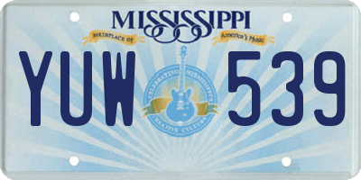 MS license plate YUW539