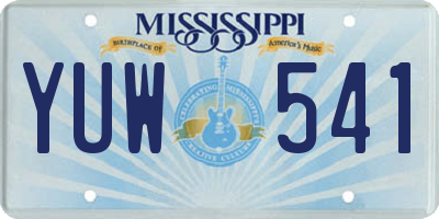 MS license plate YUW541