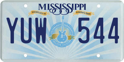 MS license plate YUW544