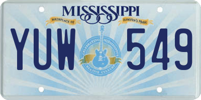 MS license plate YUW549
