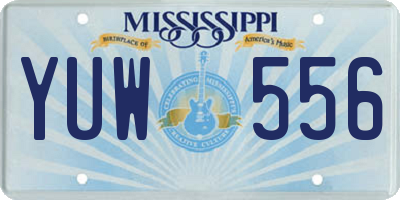 MS license plate YUW556