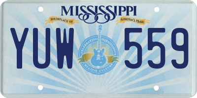 MS license plate YUW559