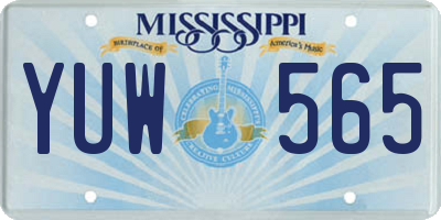 MS license plate YUW565