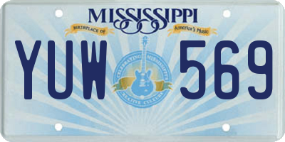 MS license plate YUW569