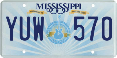 MS license plate YUW570