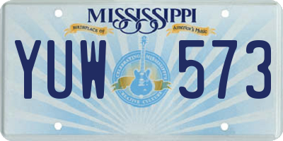 MS license plate YUW573