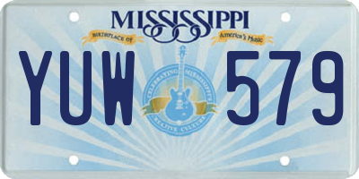 MS license plate YUW579