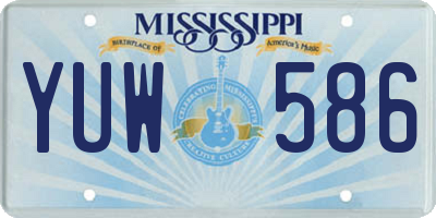 MS license plate YUW586