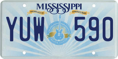 MS license plate YUW590
