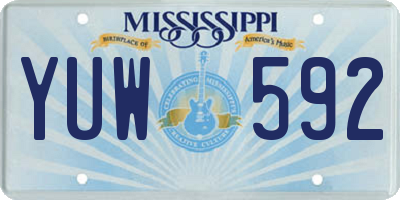 MS license plate YUW592