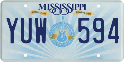 MS license plate YUW594
