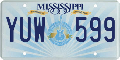 MS license plate YUW599