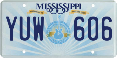 MS license plate YUW606