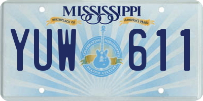 MS license plate YUW611