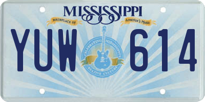 MS license plate YUW614