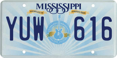 MS license plate YUW616
