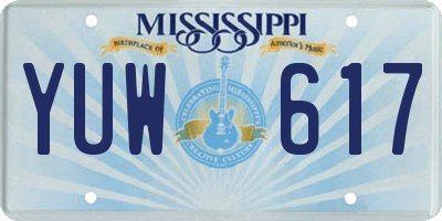 MS license plate YUW617