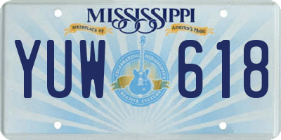 MS license plate YUW618
