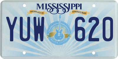MS license plate YUW620