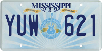MS license plate YUW621