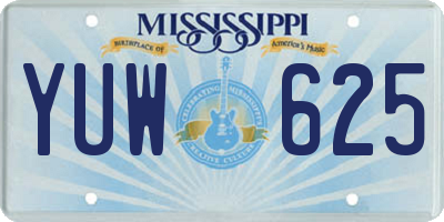 MS license plate YUW625