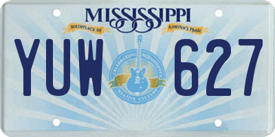 MS license plate YUW627