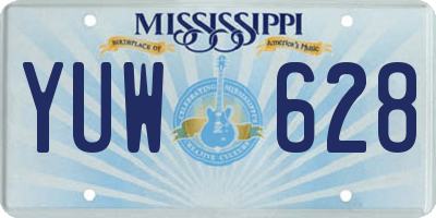 MS license plate YUW628