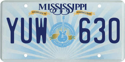 MS license plate YUW630