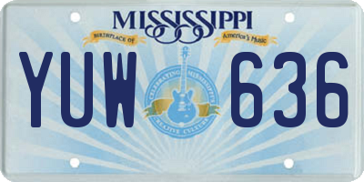 MS license plate YUW636