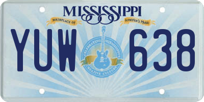 MS license plate YUW638
