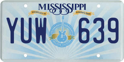 MS license plate YUW639