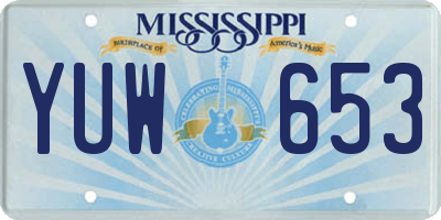 MS license plate YUW653