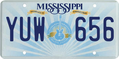 MS license plate YUW656