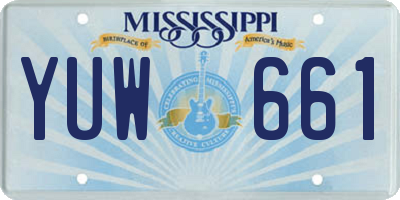 MS license plate YUW661
