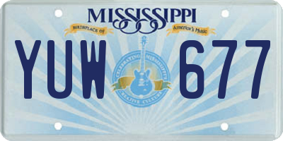 MS license plate YUW677