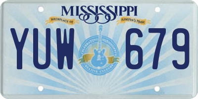 MS license plate YUW679