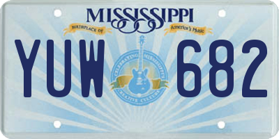 MS license plate YUW682