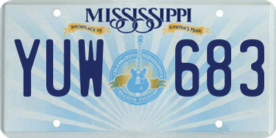MS license plate YUW683