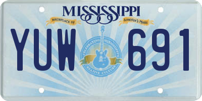 MS license plate YUW691