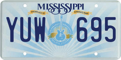 MS license plate YUW695