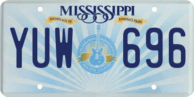 MS license plate YUW696