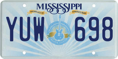 MS license plate YUW698