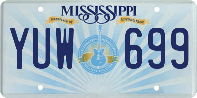 MS license plate YUW699