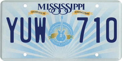 MS license plate YUW710