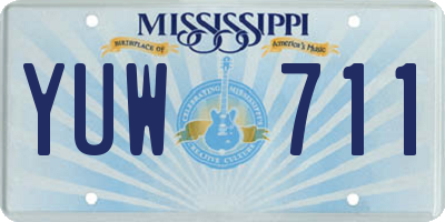 MS license plate YUW711