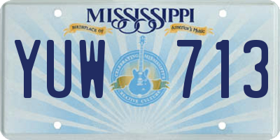 MS license plate YUW713