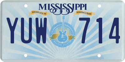 MS license plate YUW714