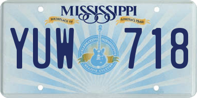 MS license plate YUW718