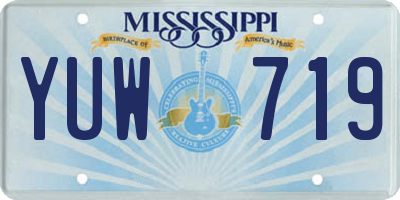 MS license plate YUW719